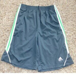 Boys Basketball Shorts Adidas XL 18 Elastic Waist Drawstring Gray Side Striped